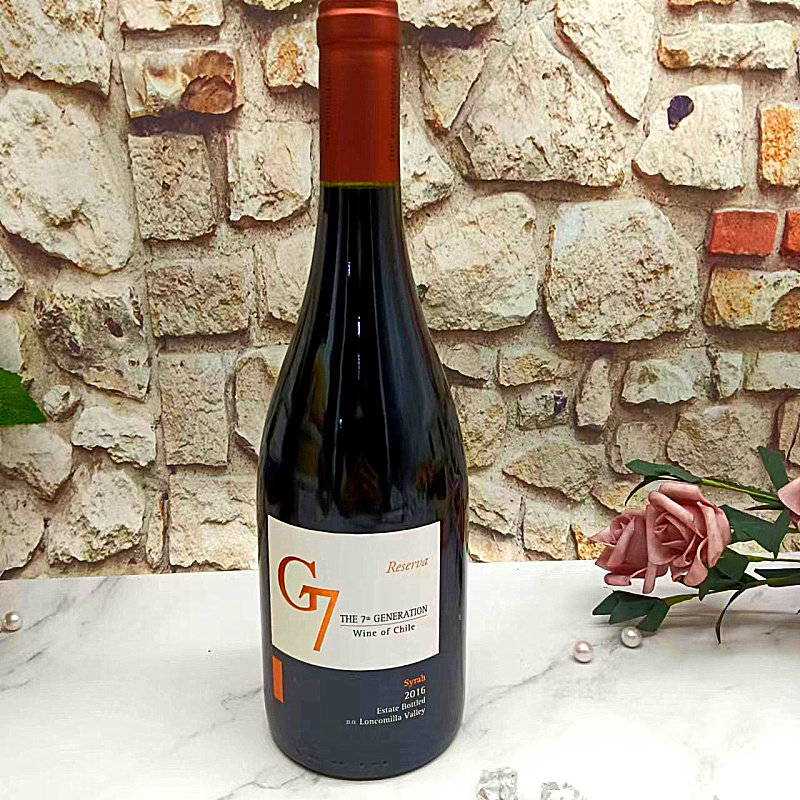 进口G7红酒 珍藏版西拉干红750智利产红葡萄酒西餐酒吧