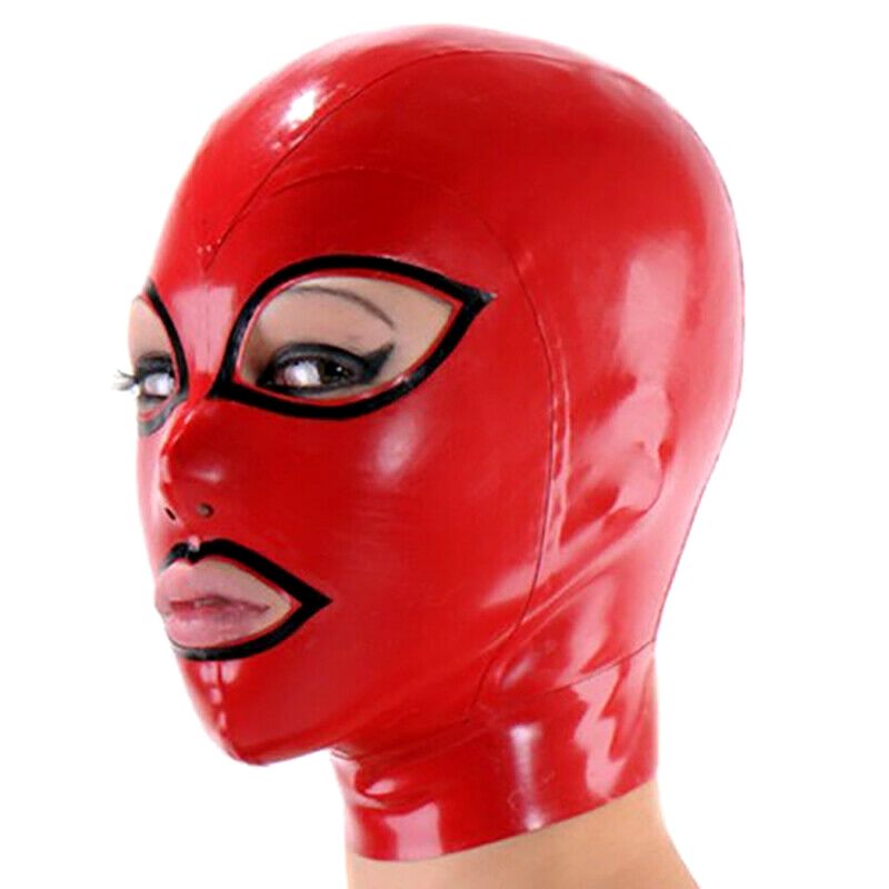 YINUO乳胶头套 乳胶面具 乳胶面罩开眼鼻嘴 Latex mask 定制