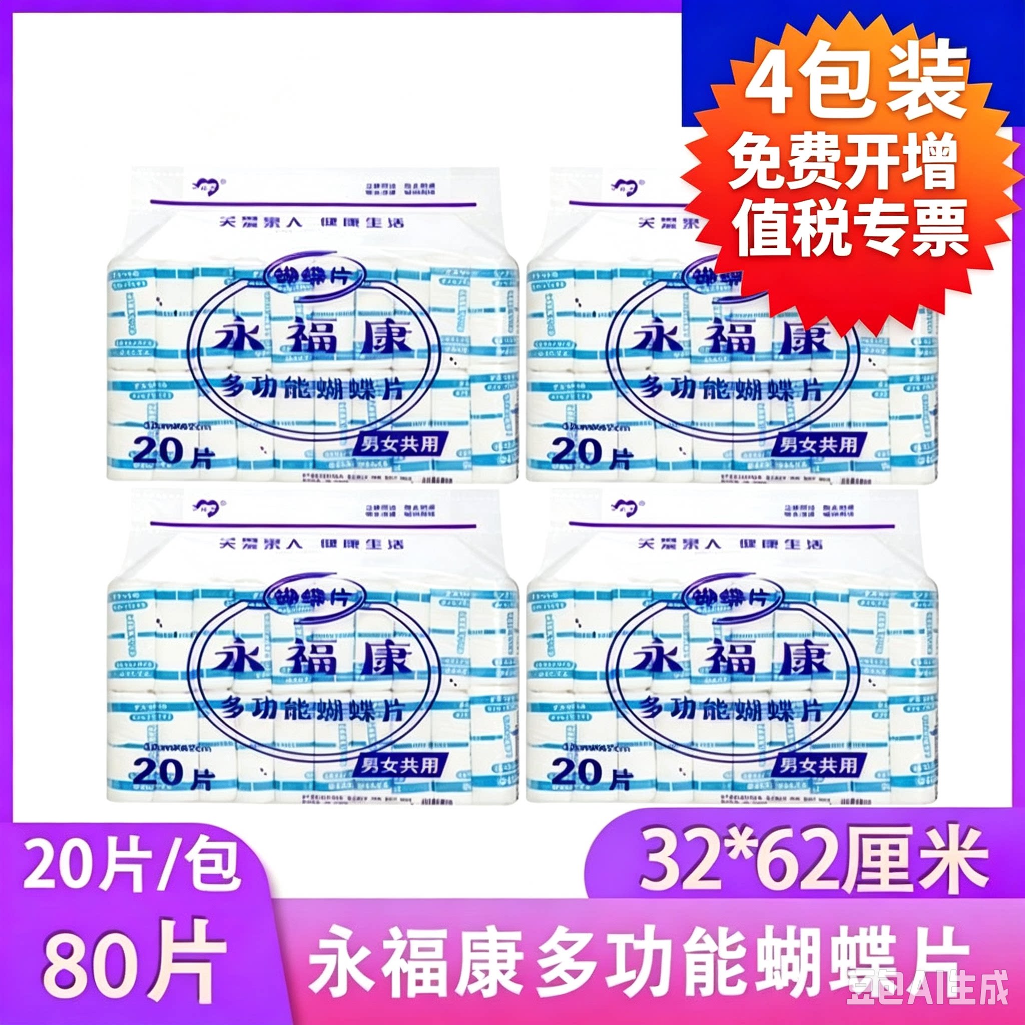 永福康男女通用多功能蝴蝶片