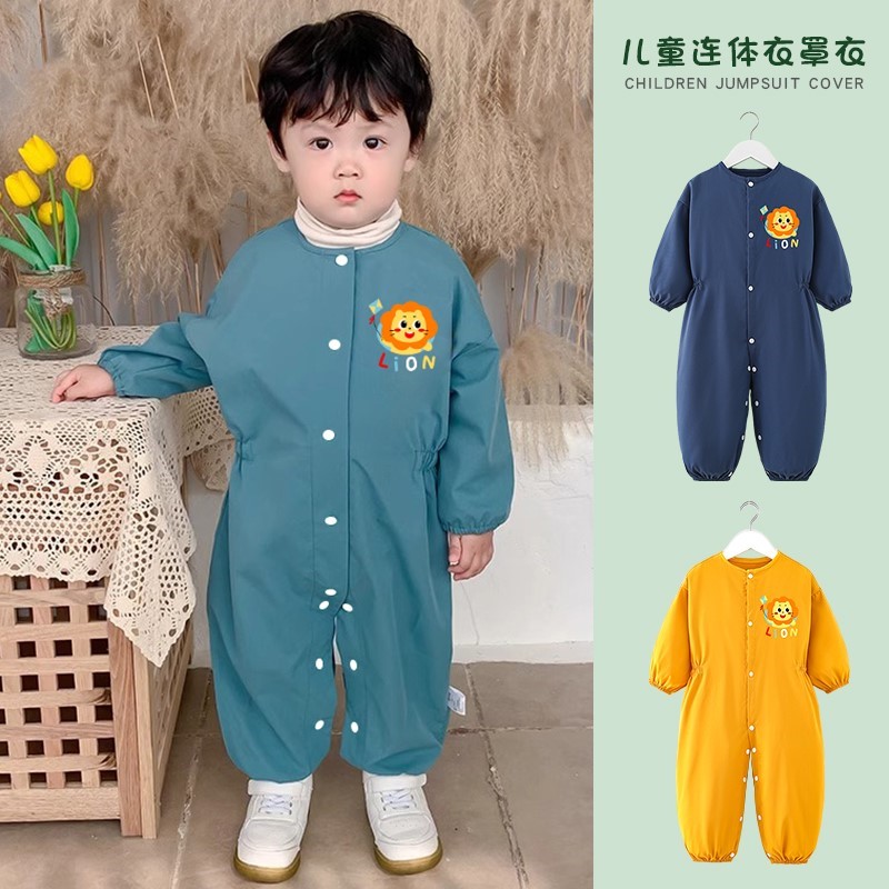儿童连体罩衣哈衣可爱防污防脏婴
