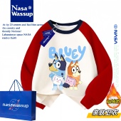 WASSUP联名小狗布鲁伊一家bluey秋冬卫衣男童女童装 新年可爱衣服