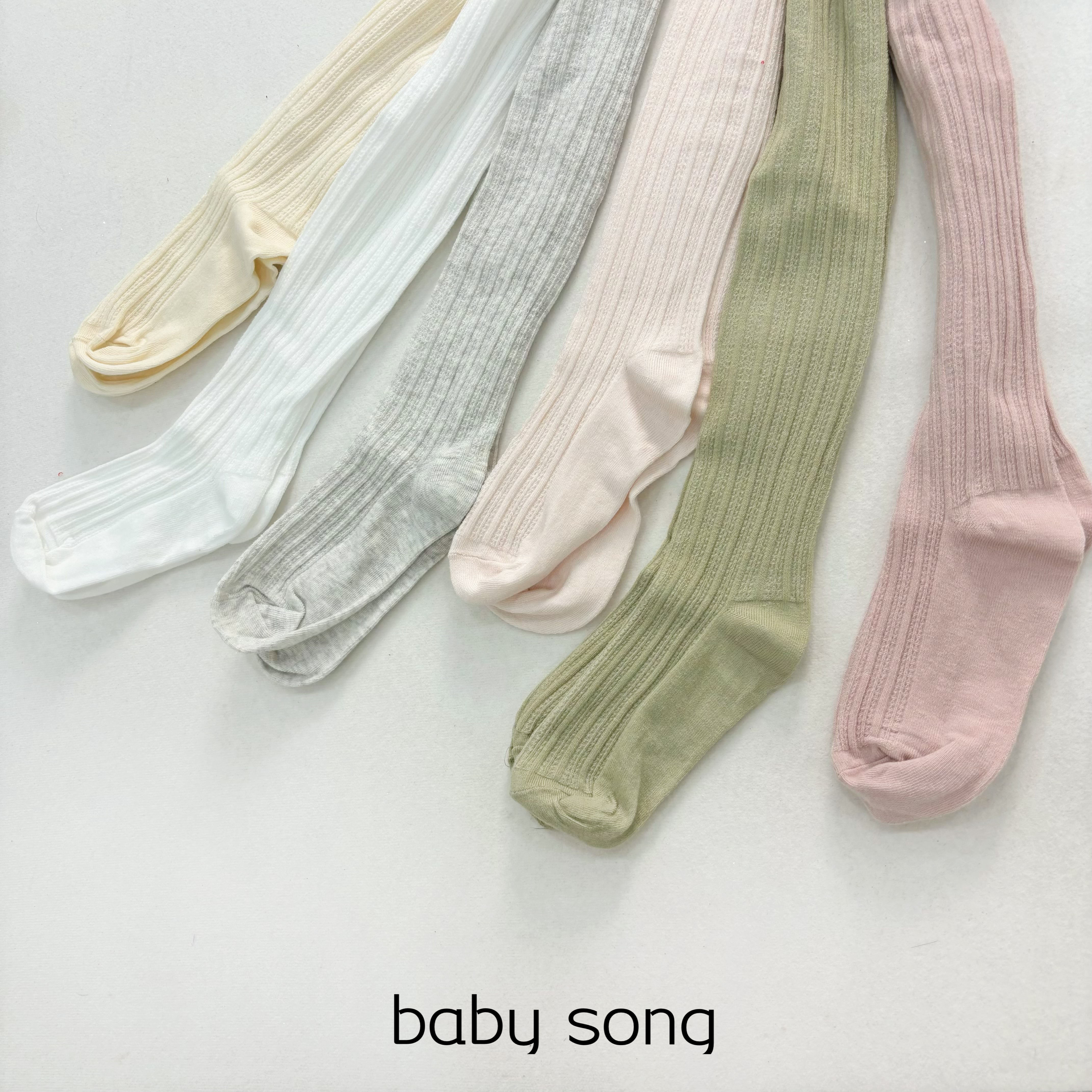 轻盈春夏色系～3-12岁女童春夏新款纯棉镂空薄款纯色打底连袜裤