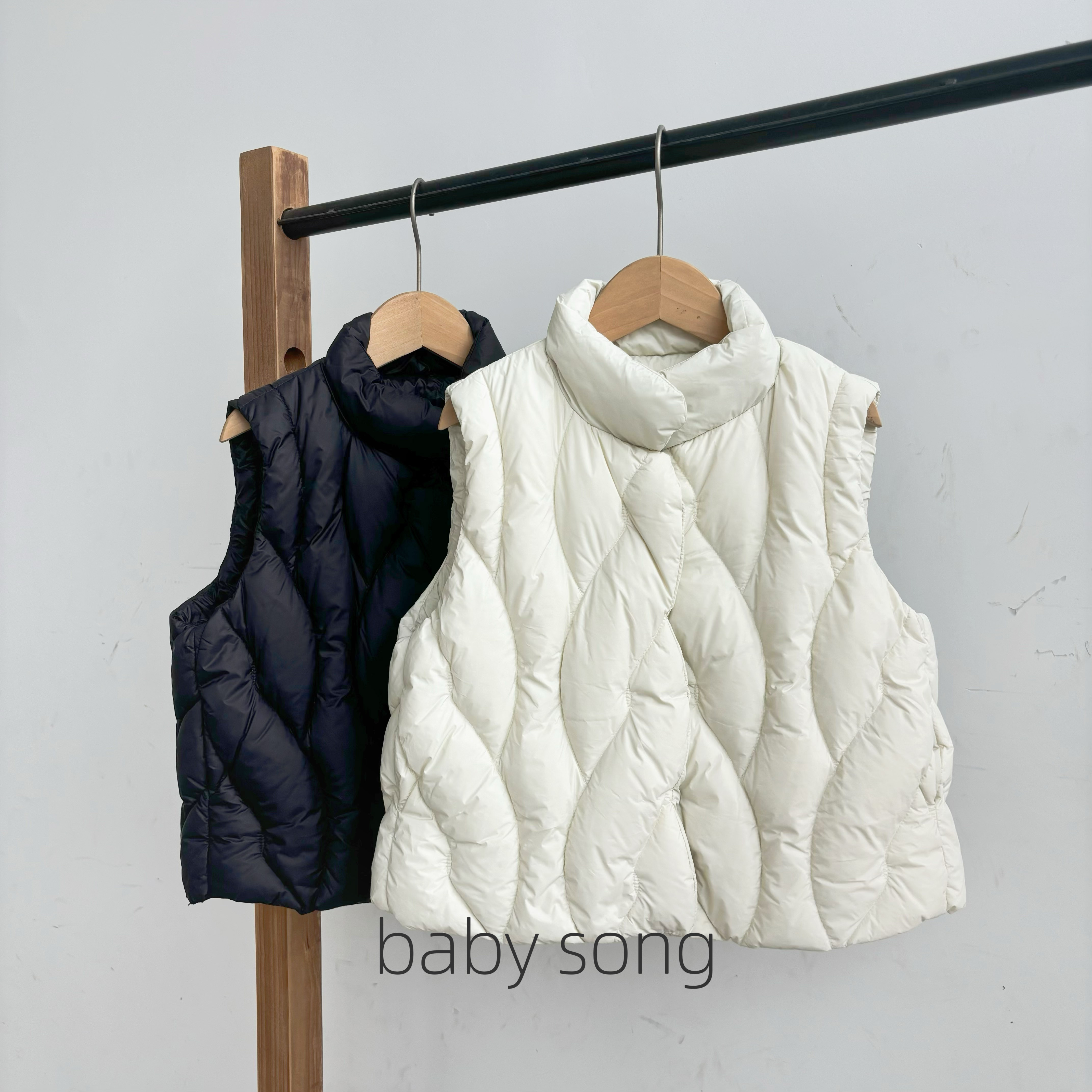 云朵般柔软～110-160男女宝儿童羽绒背心90白鸭绒设计感马甲外套