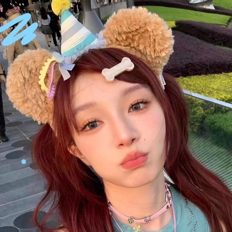 派对小熊达菲熊发箍星黛露兔发箍卡通雪莉玫耳朵头箍米奇立体发饰