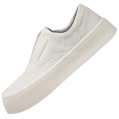 帕达索小白鞋男夏季透气百搭潮鞋简约一脚蹬休闲懒人鞋真皮240320