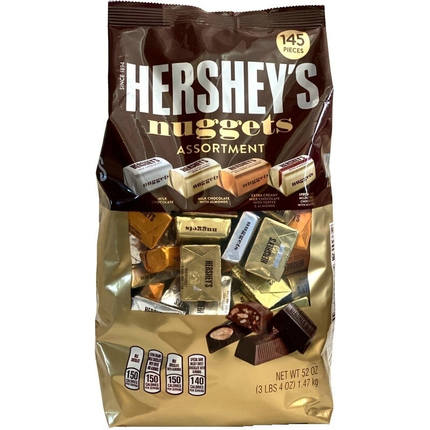 现货美国原装Hershey's Nuggets好时金银砖混合4口味巧克力1.47kg