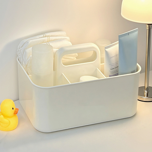 婴儿用品收纳盒家用宝宝护理手提洗澡篮大容量尿不湿尿片收纳神器