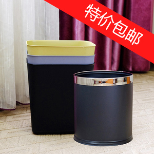 酒店客房垃圾桶 大号方形圆形卫生间宾馆用阻燃办公室垃圾桶