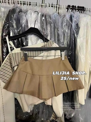 MH家 2025秋季新款时尚辣妹超短裙女学院风a字百褶裙半裙