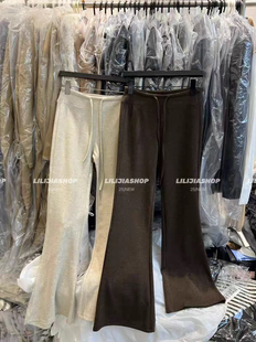 百搭宽松显瘦高腰抽绳微喇加厚休闲裤 时尚 女 2025秋冬韩版 MH家