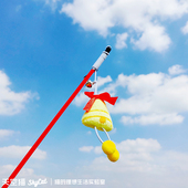 弹力绳逗猫棒钓鱼幼猫解闷用品小猫自嗨耐咬羽毛铃铛新年猫咪玩具