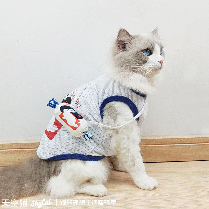 天空猫 可爱猫衣服布偶防掉毛宠物奶糖背包拍照夏季薄款猫咪背心|msdalam kategori haiwan peliharaan/makanan haiwan dan bekalan, Haiwan pakaian dan aksesori, haiwan pakaian/baju hujan - dari Buy2taobao.com untuk memberikan perkhidmatan ejen Taobao profesional membeli