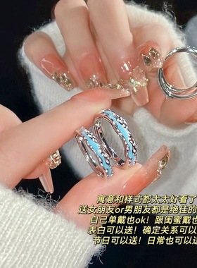 爆款光年之境情侣夜光对戒男女百搭指环潮款戒指送爱人真挚小礼品