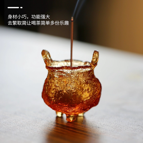 琉璃创意小香炉线香香插迷你家用茶台桌面装饰香道手工禅意小摆件