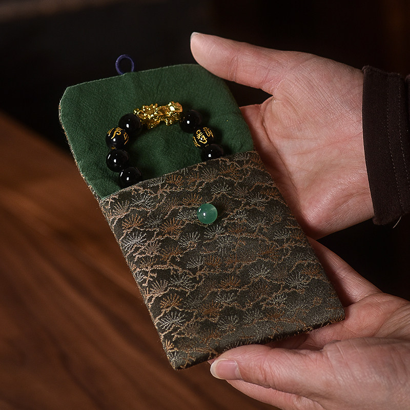 男士手串袋手镯袋手拎袋大号佛珠袋中式刺绣锦囊袋礼品收纳布袋