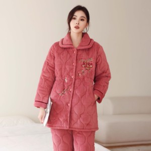 施黛莉妈妈冬季加厚加绒睡衣