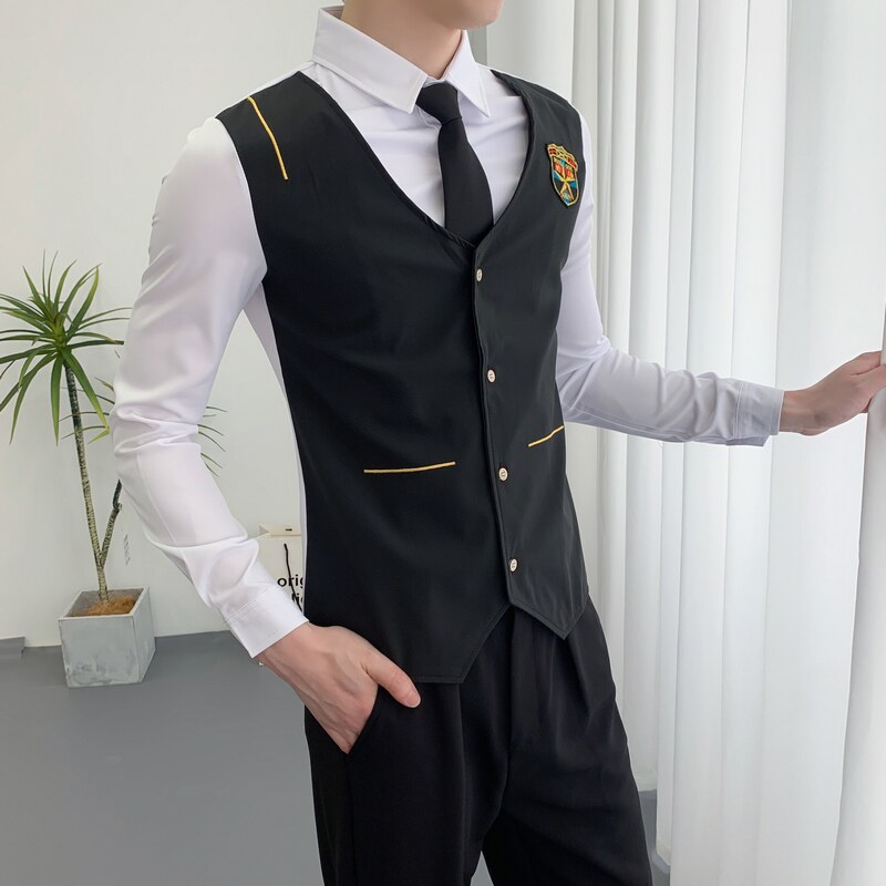 发型师KTV夜场少爷服装男秋冬衬衫酒吧夜总会服务logo定制餐厅cs