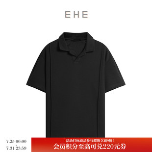 新款 EHE男装 男2025夏季 通勤时髦透气吸湿弹力设计感短袖 T恤Polo衫