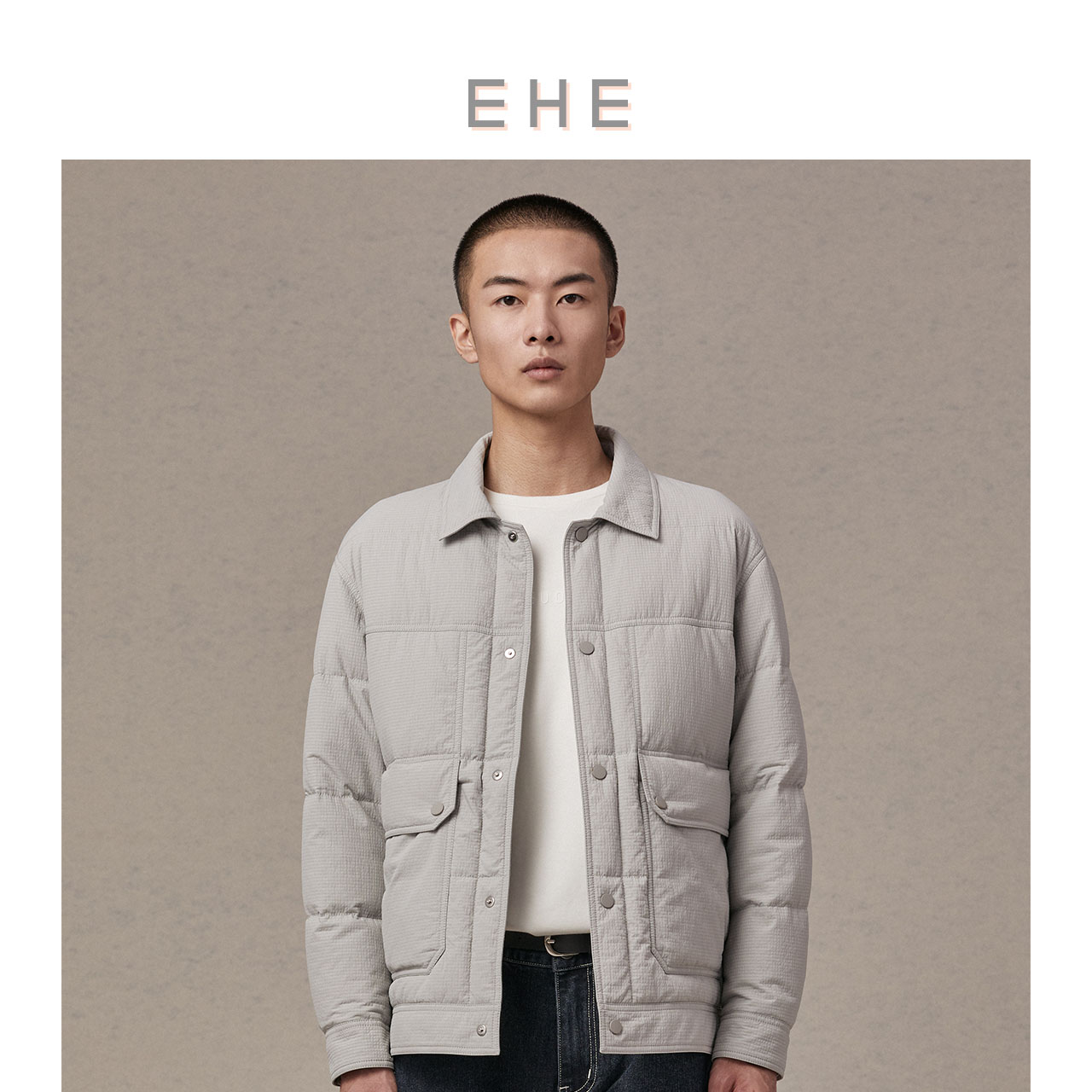 EHE男装0%白鸭绒羽绒服男