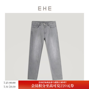 五袋设计水洗作旧复古休闲锥形牛仔裤 EHE男装 经典 夏季 男 新款