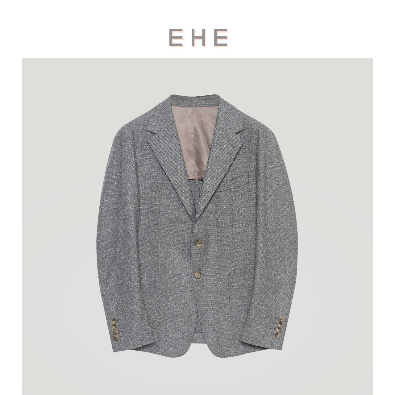 EHE男装 冬季新款灰色原创设计绵羊毛轻商务精致西服男外套,男装,西服,淘宝优惠券,粉丝福利购,淘宝优惠卷