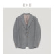 新款 EHE男装 冬季 灰色原创设计绵羊毛轻商务精致西服男外套