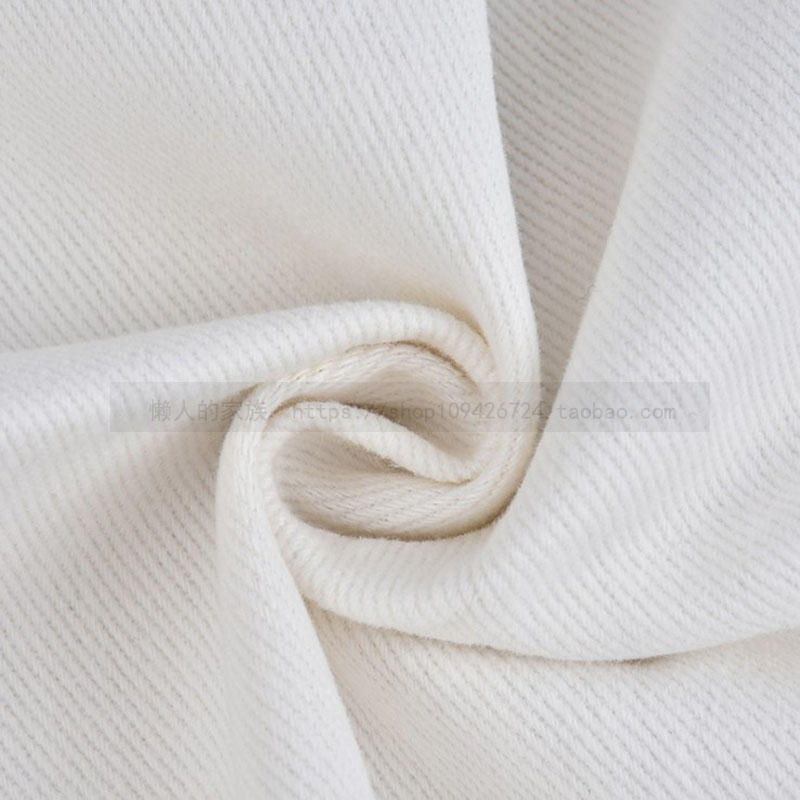 促销白色牛仔布料 面料 纯棉厚裤子服装围裙diy白色纯棉面料布料