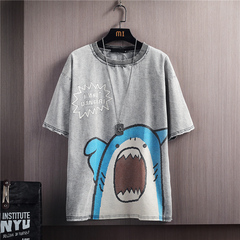 New cotton lovers' Unisex short sleeve T-shirt loose new men's cartoon printing