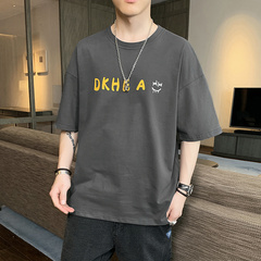 M-8xl large neutral short sleeve cartoon printing popular summer T-shirt fashion brand high quality pure cotton