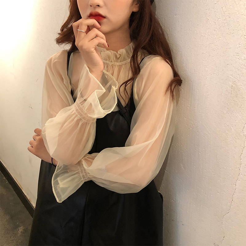 券后59.00元橘子酱yo韩版学生薄款甜美雪纺衫