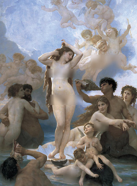 包邮香港图美TOMAX《世界名画》1500片拼图学院派大师布格罗 爱神