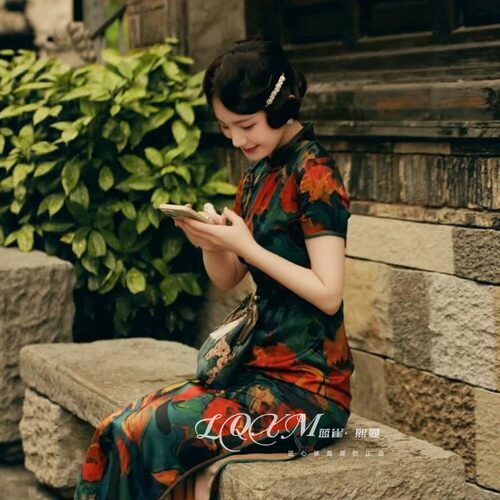 复古民国金陵十三钗高端旗袍倪妮