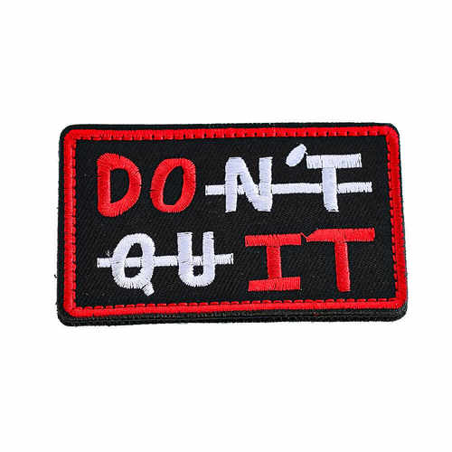 魔术贴英文不放弃勾面臂章DoIt