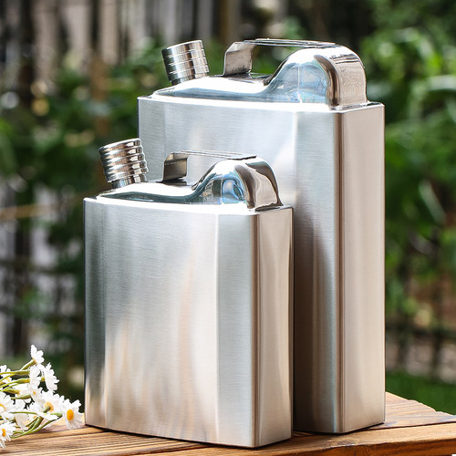 不锈钢方形油桶酒壶户外随身便携