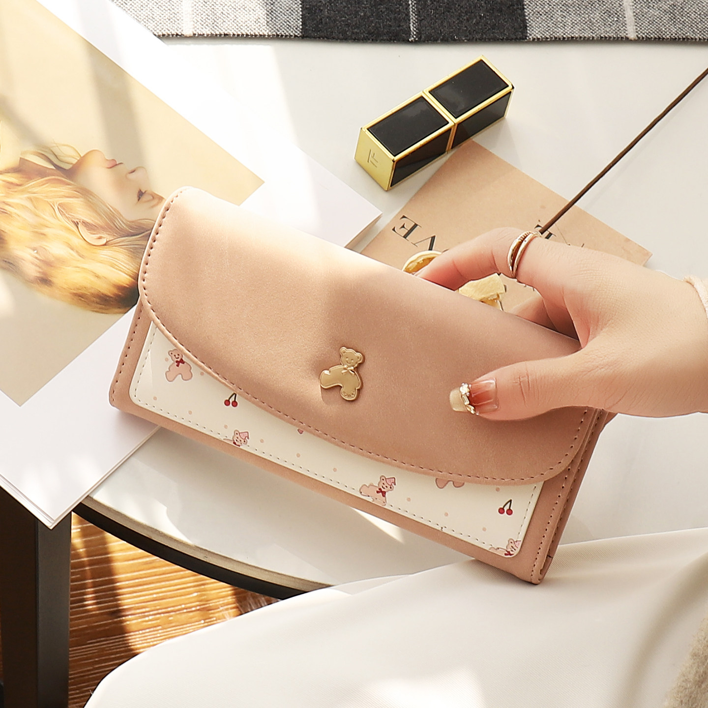 长款钱包女2025新款卡通小熊学生迷你零钱包卡包多功能现金手拿包,箱包皮具/热销女包/男包,钱包,淘宝优惠券,粉丝福利购,淘宝优惠卷