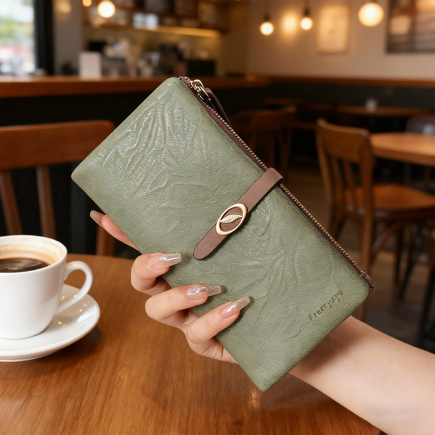 2026新款长款钱包女式高级感小众简约韩版卡包小巧复古手挽手拿包