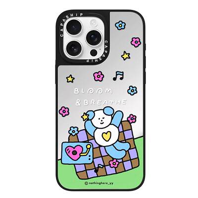 CASE适用苹果15iPhone14plus16黑色镜面13promax磁吸17nothing here 狗狗日常xr手机壳12防摔11xs保护套ti