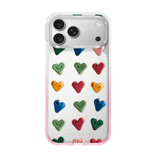 适用苹果15iPhone14ppro16渐变粉色透明17promax磁吸Magsafe可爱3D爱心18手机壳防摔新款高级感保护套