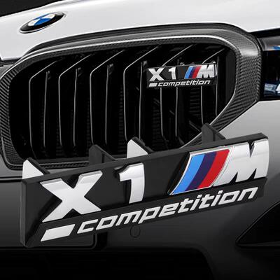 适用于宝马X系competition改装中网标 X1M X3M X5M改装雷霆中网标