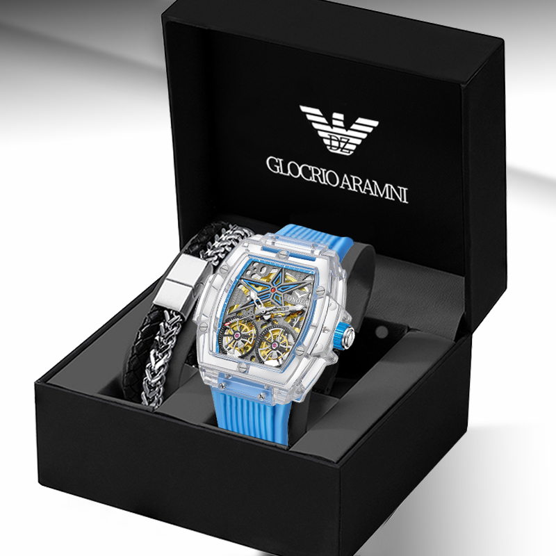 理查德正品牌手表男士机械表名表酒桶型镂空十大米勒男款学生潮流