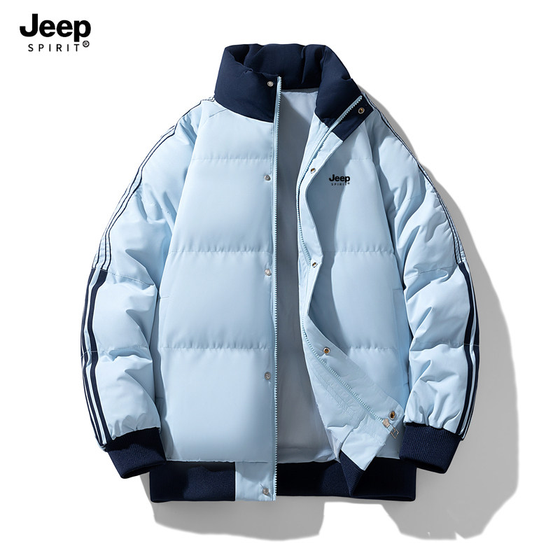 JEEP SPIRIT棉服男款冬季加厚保暖棉衣2025年冬款立领女外套棉袄