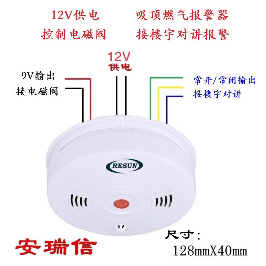 驱动电磁阀燃气报警器安瑞信12v