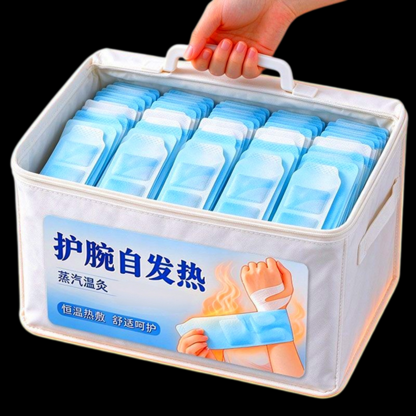 蒸汽热敷贴手腕带腱鞘护腕艾草加热月子发热产妇艾灸热敷暖宝宝