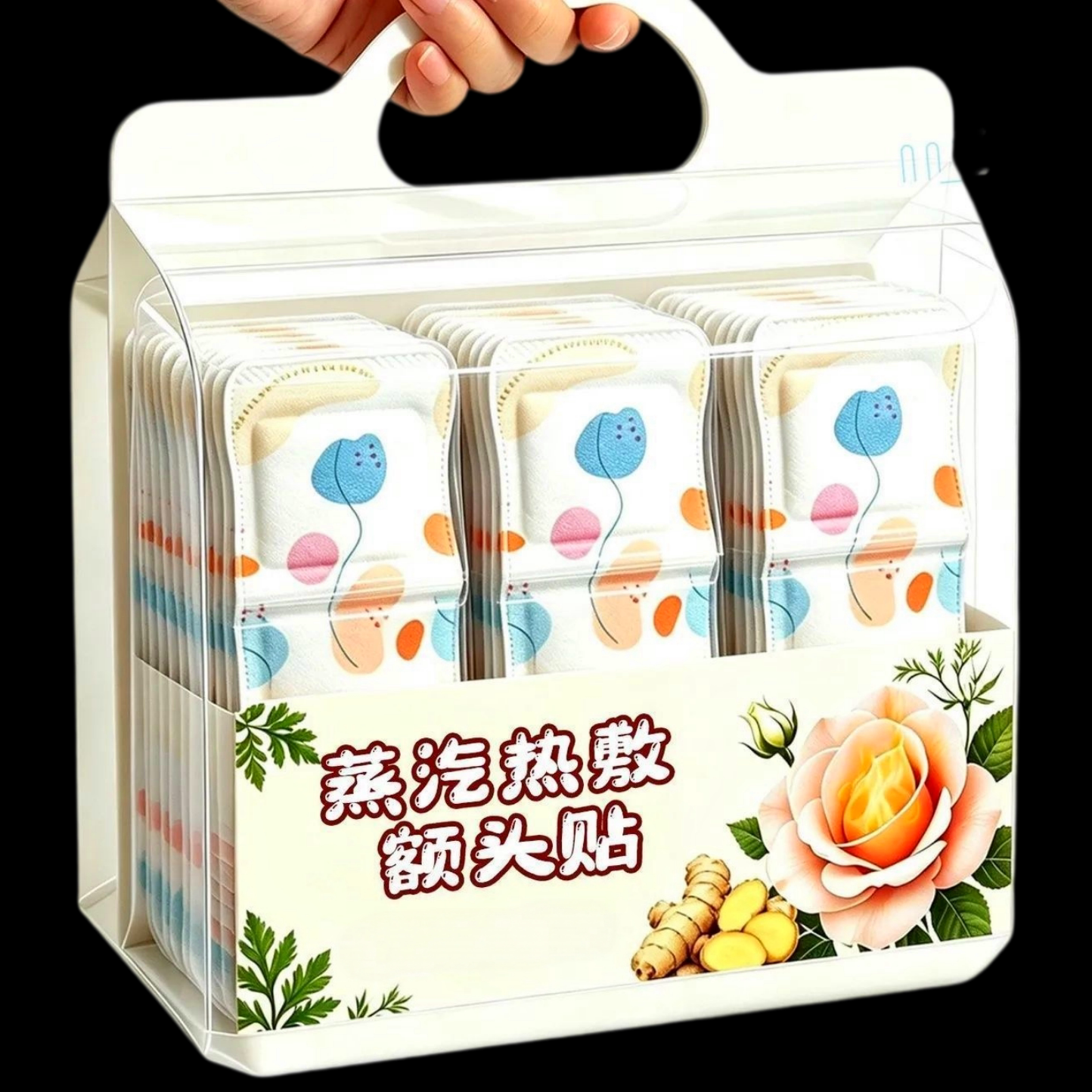 额头部艾灸热敷贴偏头缓解疼痛产后坐月子防风寒蒸汽保暖抹额神器