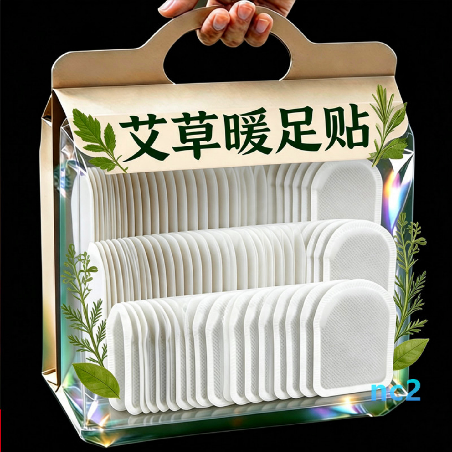 艾草自发热暖足帖热敷脚底蒸汽艾灸帖暖宝宝暖脚帖草本足疗保暖帖