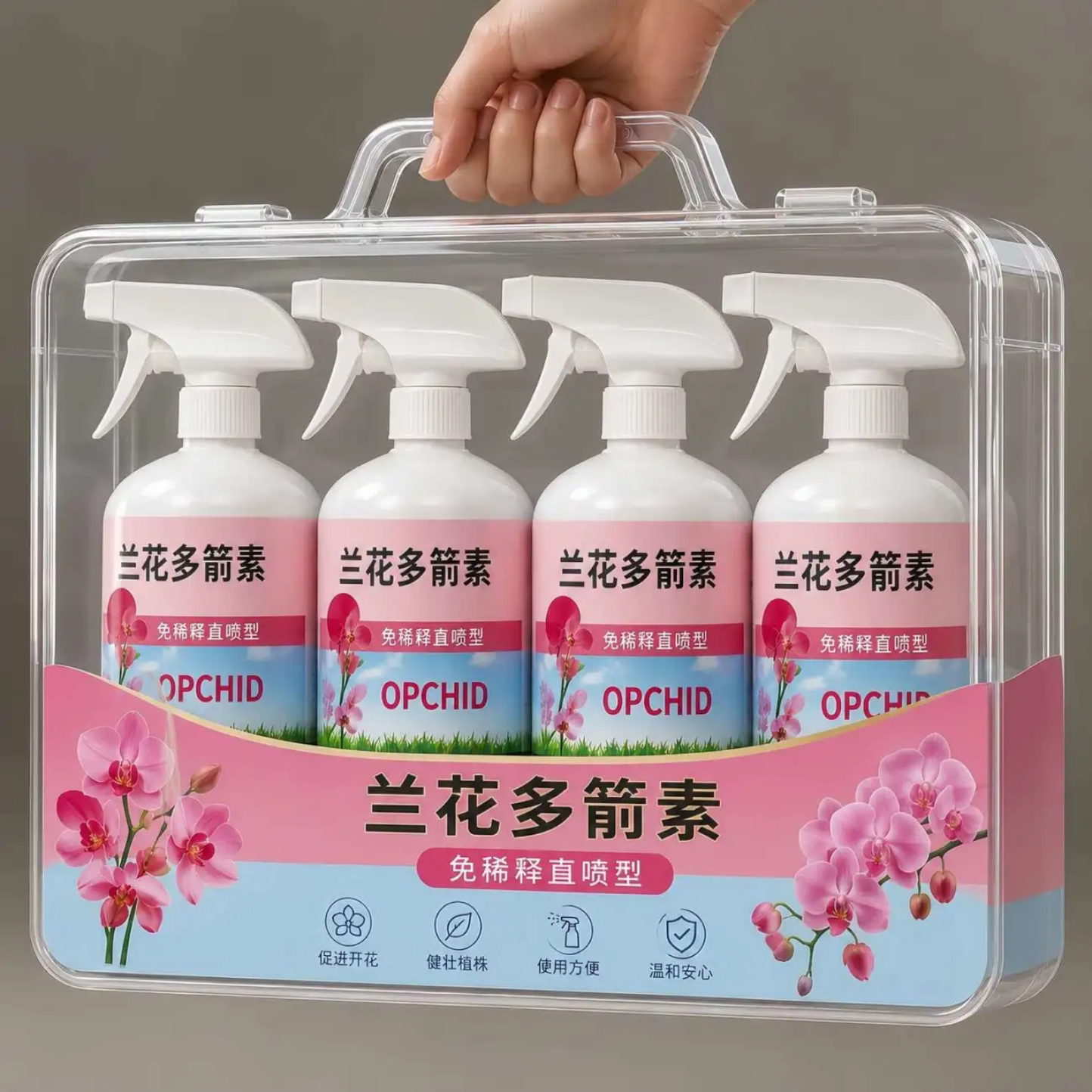 兰花多箭素营养液免稀释直喷型兰花专用肥料900g爆芽素喷雾型家用