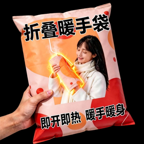折叠暖手袋户外暖手宝持久发热办公学习自发热暖垫驱寒儿童暖腹宝