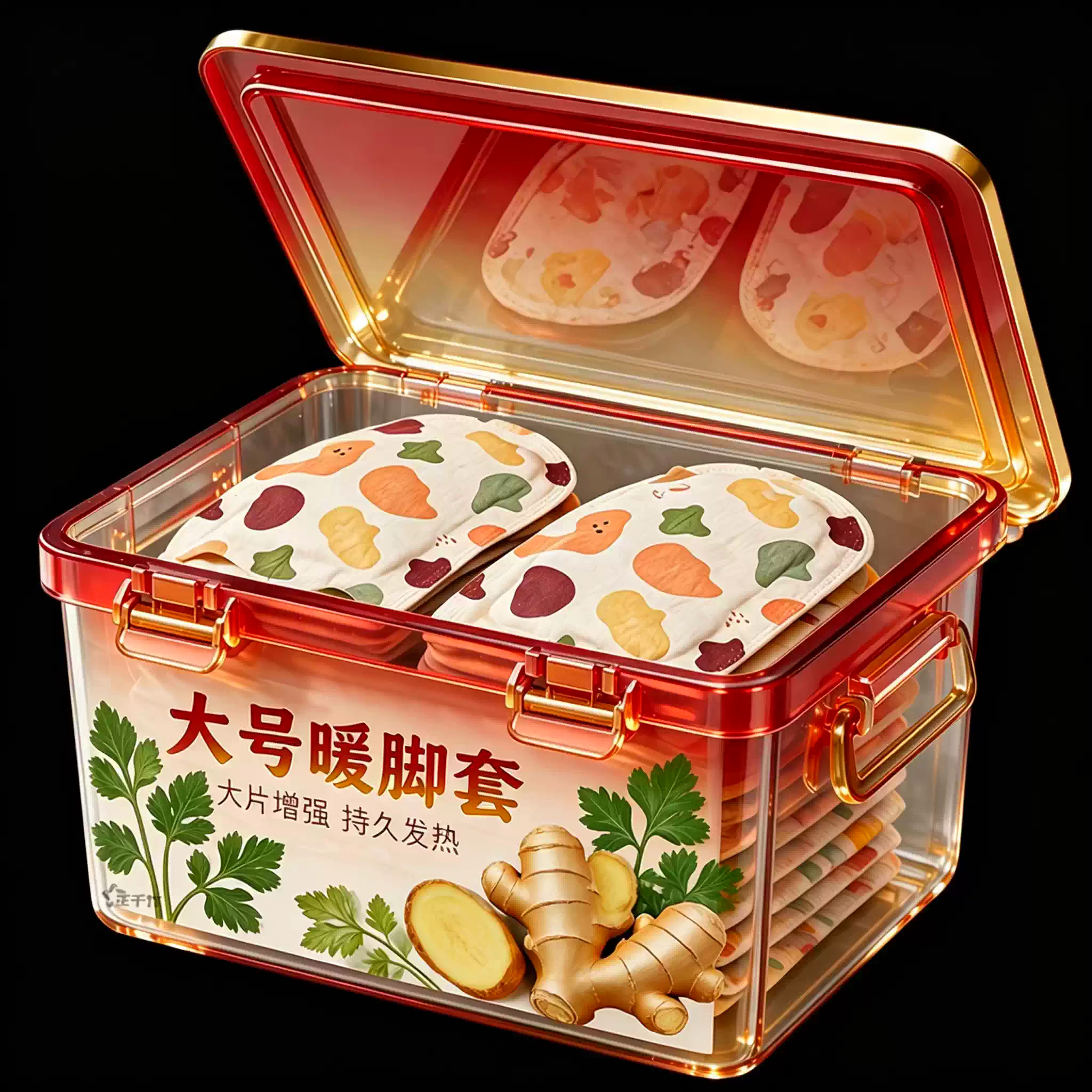 发热脚套发热鞋垫袜子穿戴式脚套冬季热敷暖脚神器暖足贴脚底暖敷