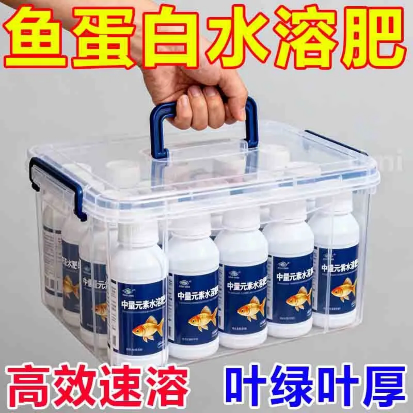 中量元素水溶肥鱼蛋白水溶肥生根壮苗叶绿叶厚高效速溶900ml肥料