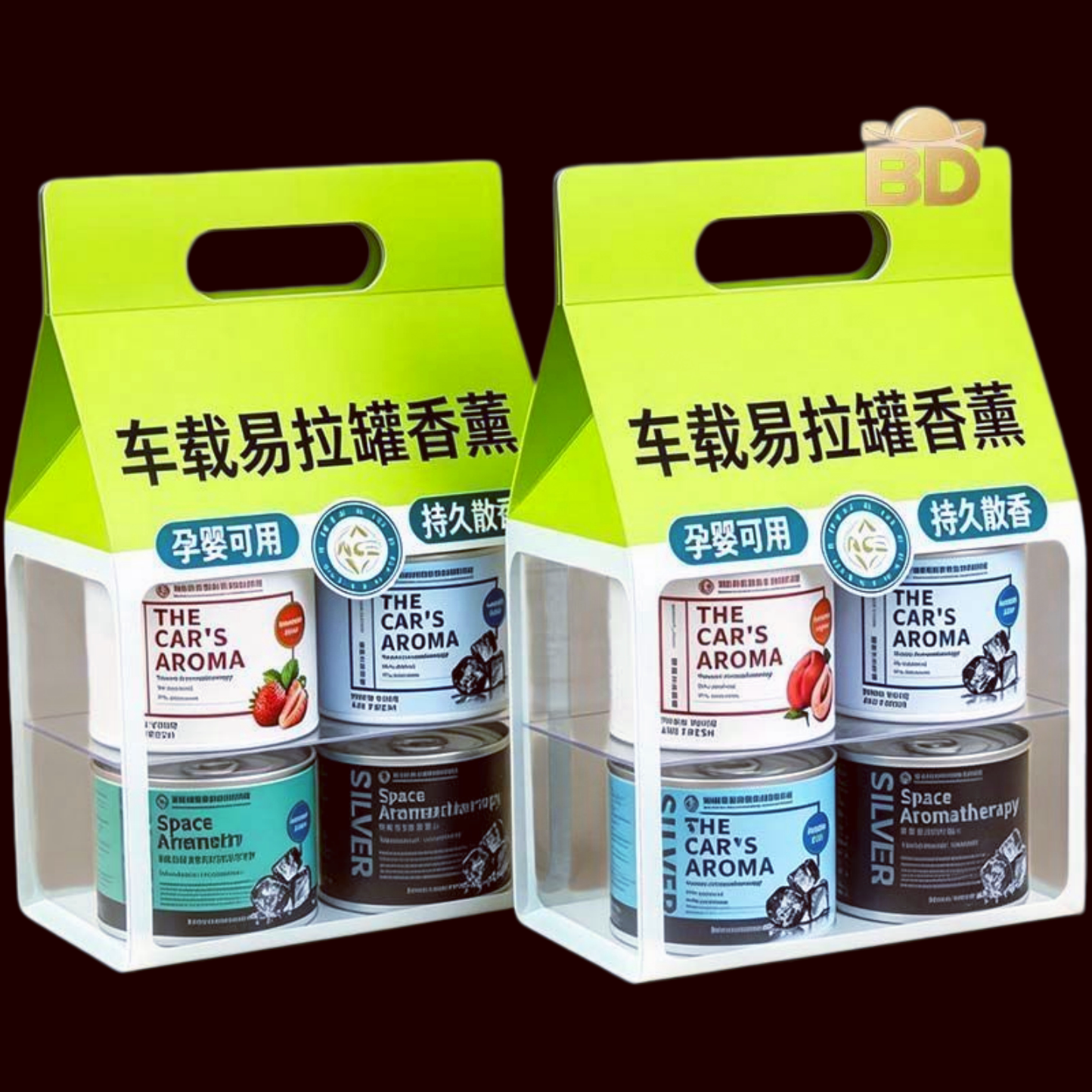 车载香薰罐装4罐装持久散香易拉罐香薰汽车香水汽车香氛套装热销